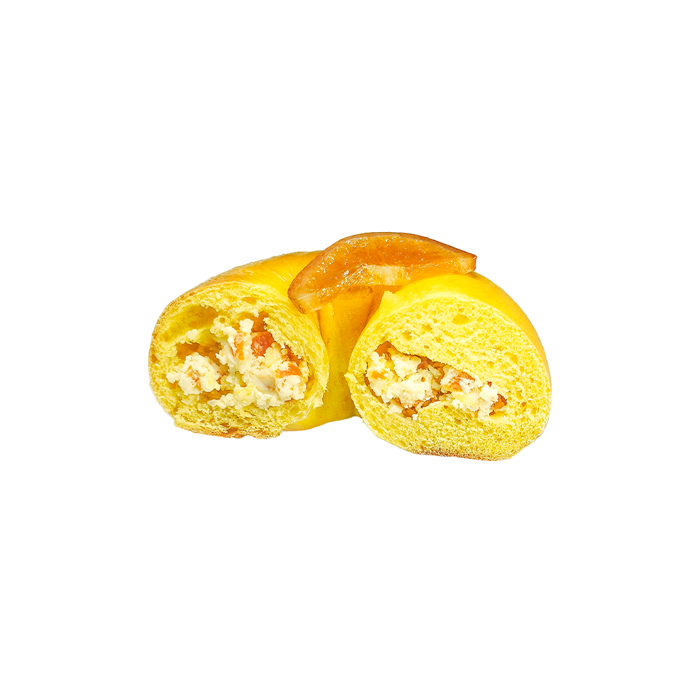 মিষ্টি এবং সতেজ কমলা ক্রিম পনির Bagel মিষ্টি এবং সতেজ কমলা ক্রিম পনির Bagel