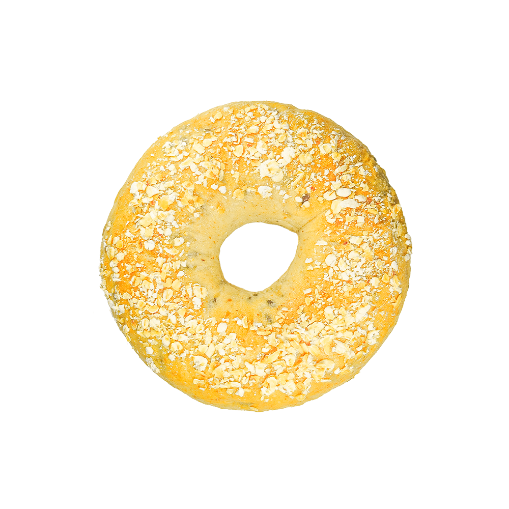কম চর্বি পুরো গম ওট Flaxseed Bagel
